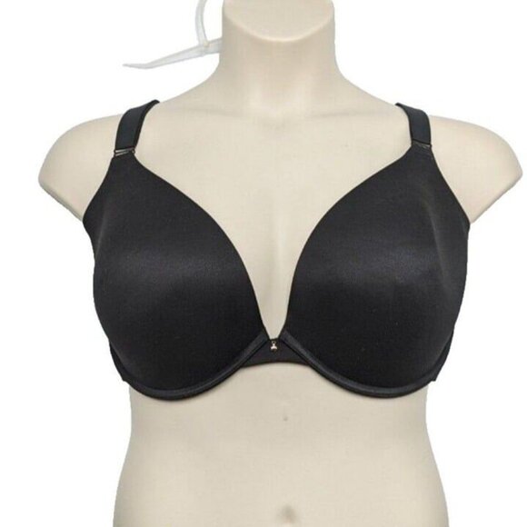 Lane Bryant Cacique Bra Intuition Backsmoother Plunge Black Size 46DDD - Picture 2 of 10